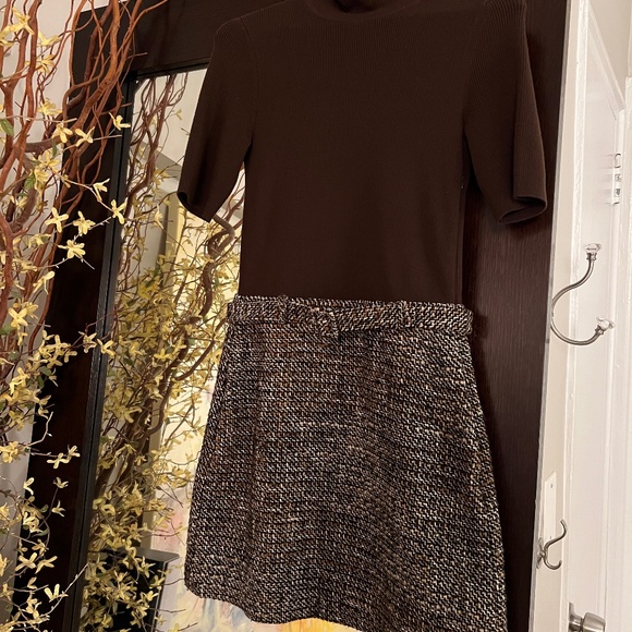 Theory Combo Brown Dress S - Picture 1 of 13